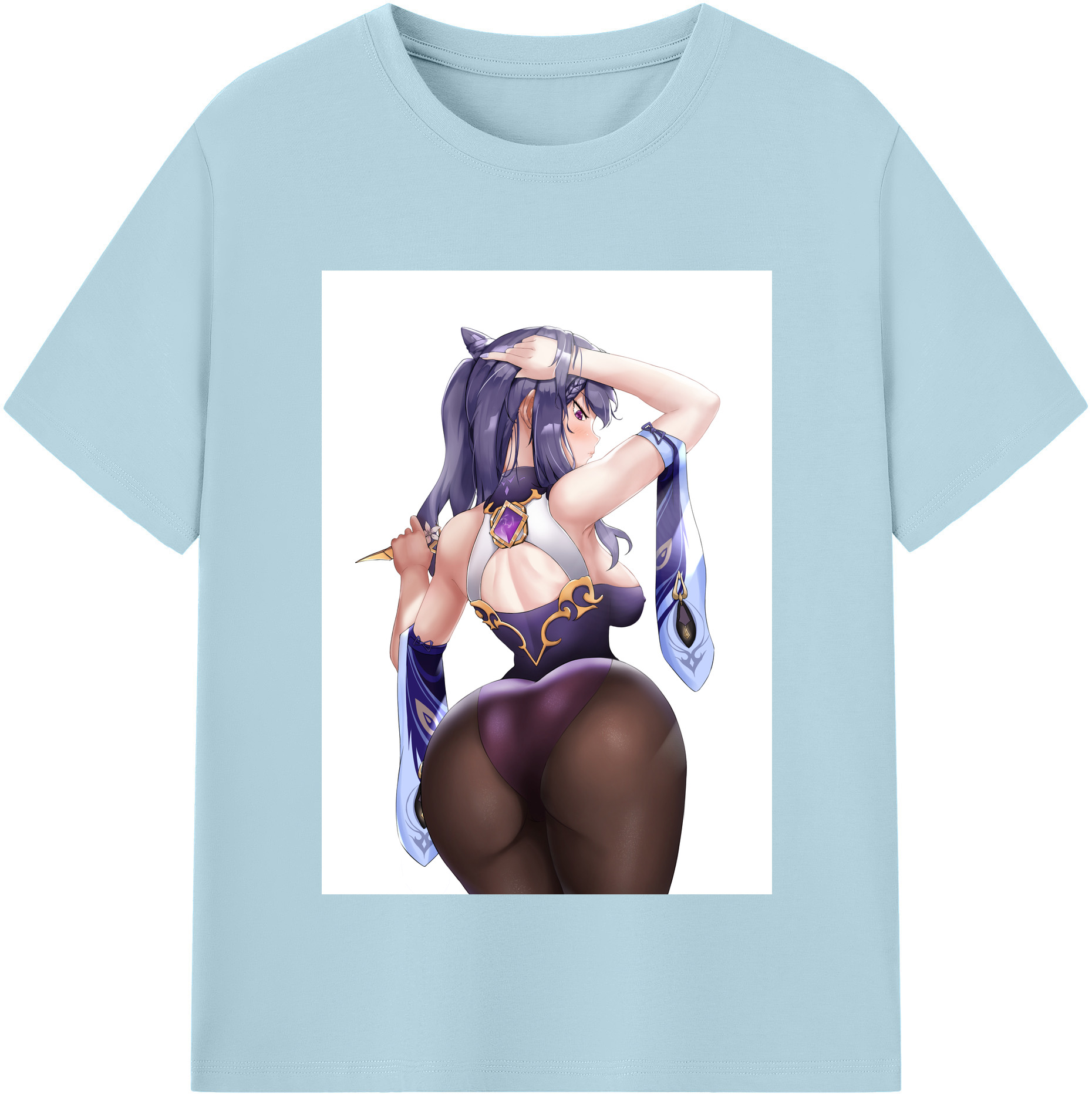 げんし神 刻晴 こくせい genshin Kokusei 綿100％半袖Tシャツ（フロントプリント）